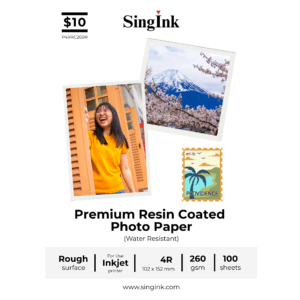 4R Resin Coated Photo Paper 100 Sheets 260g (Rough)