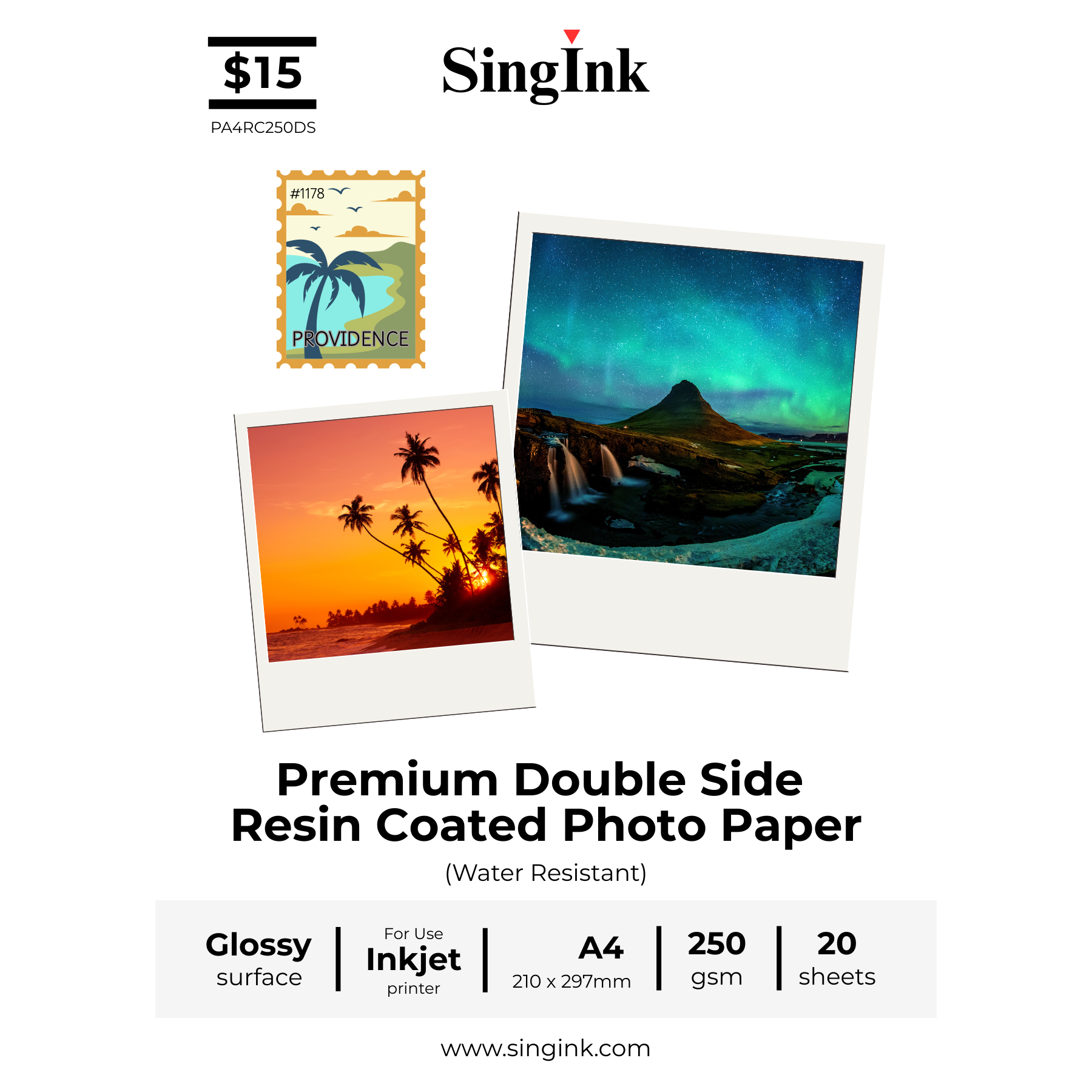 A4 Premium Double Side Resin Coated Photo Paper 20 Sheets 250g