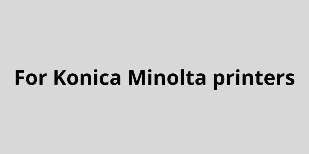 Konica Minolta Printer Repair